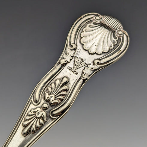 十九世紀末英國古董銀盤魚服務器套裝