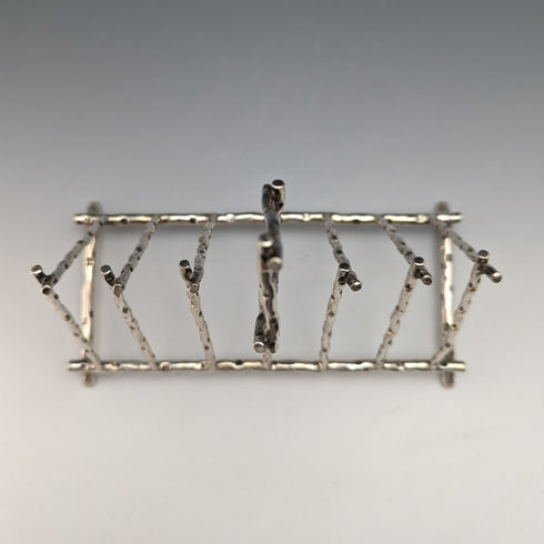 British Vintage Silver Plated Twig Style Toast Rack