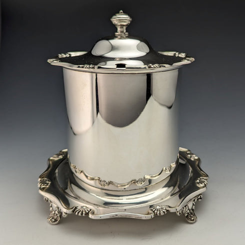 1910 British Antique Silver Plated Jam Barrel Atkin Brothers