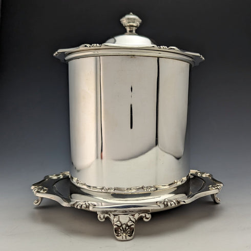 1910 British Antique Silver Plated Jam Barrel Atkin Brothers