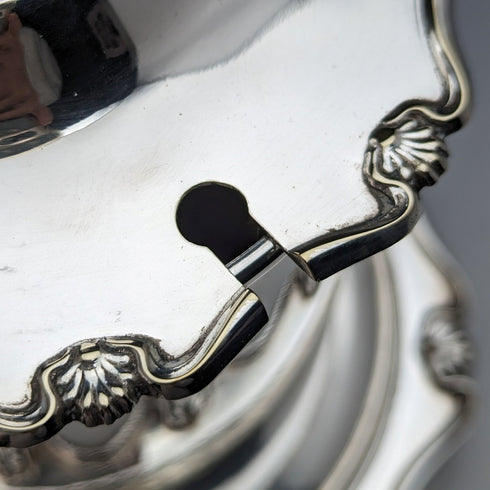 1910 British Antique Silver Plated Jam Barrel Atkin Brothers