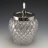 1912 British Antique Cut Glass Biscuit Barrel Sterling Silver Lid Goldsmiths & Silversmiths