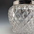 1912 年英國古董切割玻璃餅乾桶純銀蓋 Goldsmiths & Silversmiths