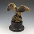 Vintage Gold Plated Eagle Figurine Wooden Base