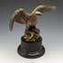 Vintage Gold Plated Eagle Figurine Wooden Base