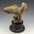 Vintage Gold Plated Eagle Figurine Wooden Base