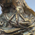 Vintage Gold Plated Eagle Figurine Wooden Base