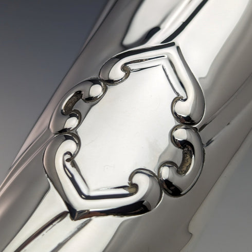 1899 British Antique Sterling Silver Vase Pair with Earring Decoration Total 445g Manoah Rhodes