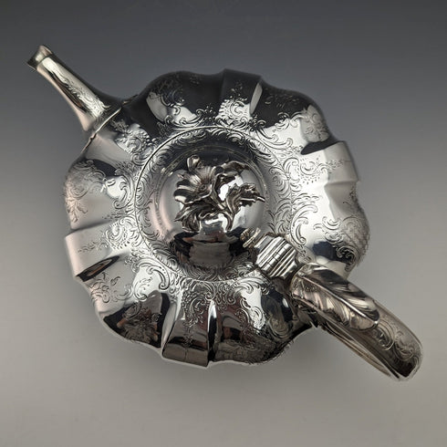 1847 年英國古董純銀瓜形茶壺 696 克 Charles&George