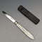 1890 British Antique White Pearl Handle Sterling Silver Blade Penknife in Case Thomas Marples