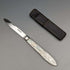 1890 British Antique White Pearl Handle Sterling Silver Blade Penknife in Case Thomas Marples