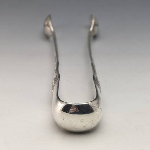 英国アンティーク シルバープレート製 クイーンズパターン シュガートング Martin Hall