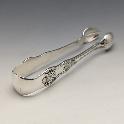 英国アンティーク シルバープレート製 キングスパターン シュガートング Martin Hall