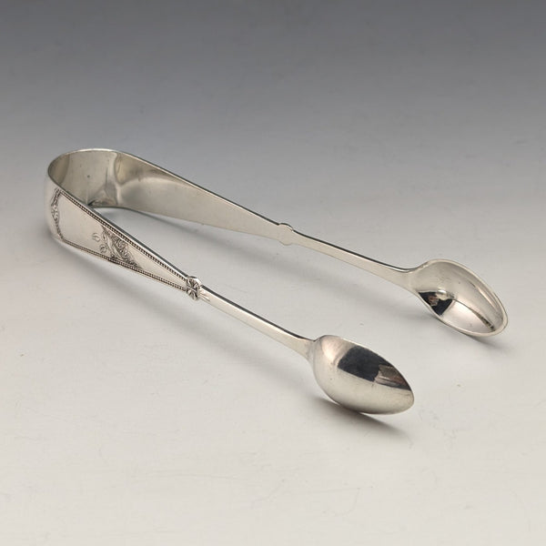 British Antique Silver Plated Sugar Tongs Daniel & Arter