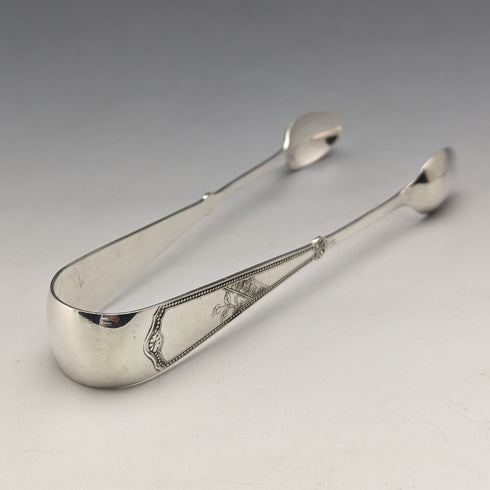 英国アンティーク シルバープレート製 シュガートング Daniel & Arter