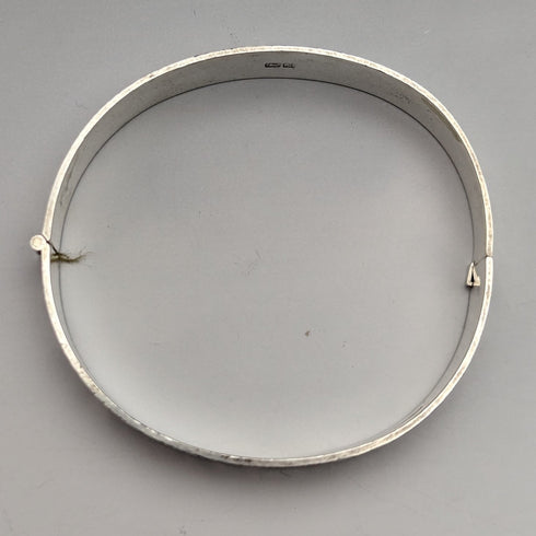 1975 年英國復古純銀雕刻手鍊 26 克 Bracelon Ltd