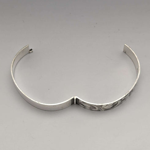1975 British Vintage Sterling Silver Engraved Bracelet 26g Bracelon Ltd