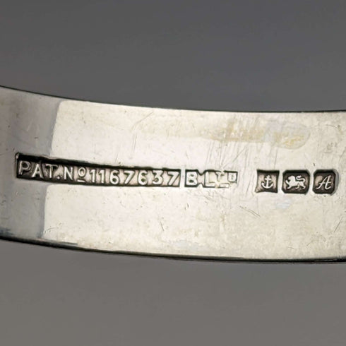 1975 British Vintage Sterling Silver Engraved Bracelet 26g Bracelon Ltd