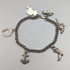 British vintage sterling silver charm bracelet 23g