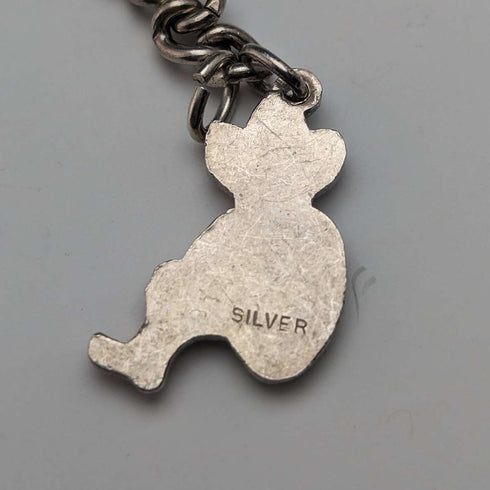 British vintage sterling silver charm bracelet 23g