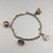 British vintage sterling silver charm bracelet 19g
