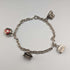 British vintage sterling silver charm bracelet 19g