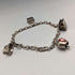 British vintage sterling silver charm bracelet 19g