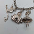 British vintage sterling silver charm bracelet 35g