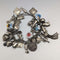 British vintage sterling silver charm bracelet 79g