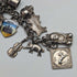 British vintage sterling silver charm bracelet 79g