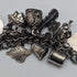 British vintage sterling silver charm bracelet 79g