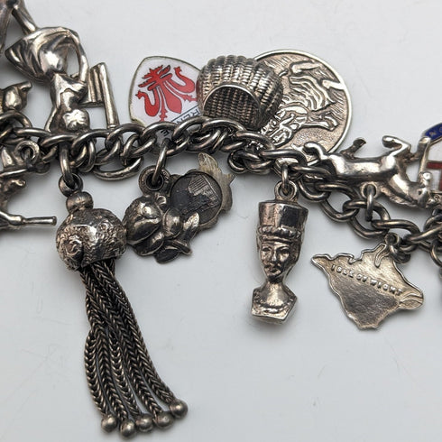 英國復古純銀吊飾手鍊 79 克