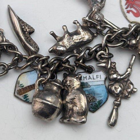 英國復古純銀吊飾手鍊 79 克