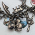 British vintage sterling silver charm bracelet 79g