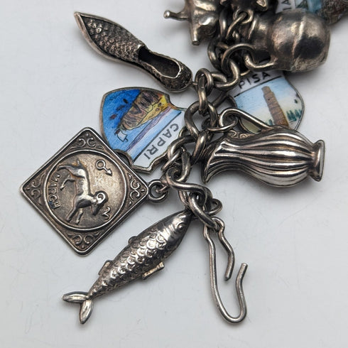 英國復古純銀吊飾手鍊 79 克