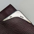 1933 British Vintage Sterling Silver Decoration Leather Wallet Long Wallet B&T