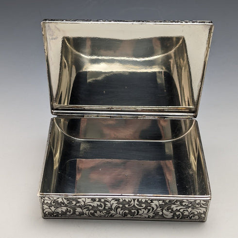 British Vintage Silver Plated Jewelry Box Accessory Viners