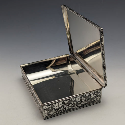 British Vintage Silver Plated Jewelry Box Accessory Viners