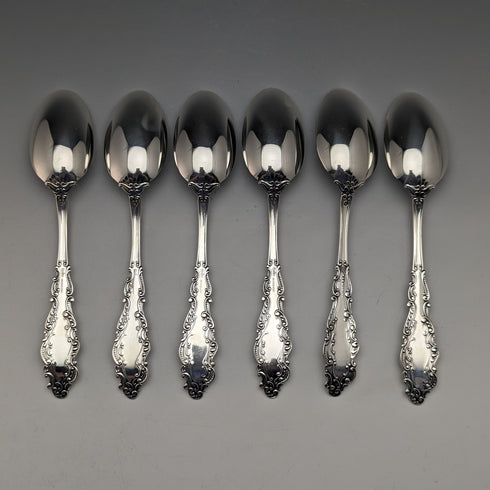 Circa 1905 US Antique Sterling Silver Tea Spoon Set of 6 150g GORHAM