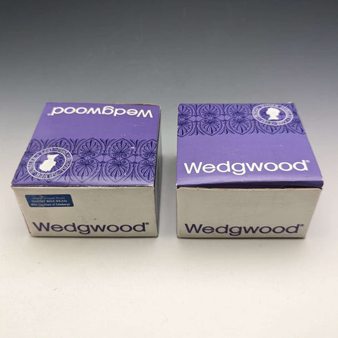1977 Wedgwood Queen Elizabeth Jubilee Candy Box Pair Royal Blue