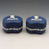 1977 Wedgwood Queen Elizabeth Jubilee Candy Box Pair Royal Blue