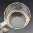 British Antique Silver Plated Glass Bottom Mug