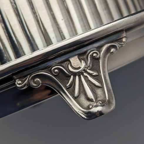 Circa 1910 British Antique Silver Plated Biscuit Barrel Elkington