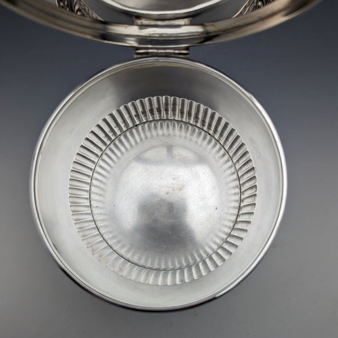 Circa 1910 British Antique Silver Plated Biscuit Barrel Elkington