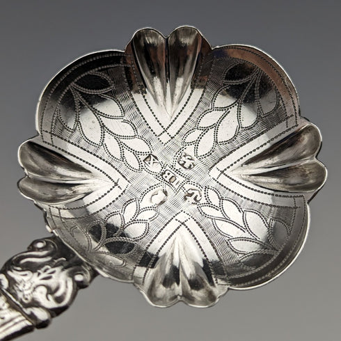 1821年 英国アンティーク 純銀製ティーキャディースプーン John Bettridge