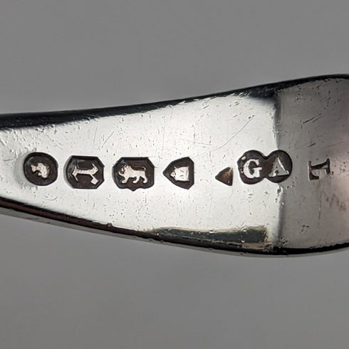 1872年 英国アンティーク 純銀製ティーキャディースプーン GEORGE WILLIAM ADAMS