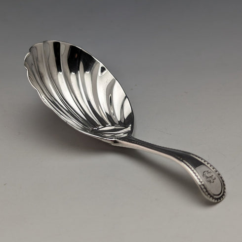 1874 年英國古董純銀茶盒湯匙喬治威廉亞當斯