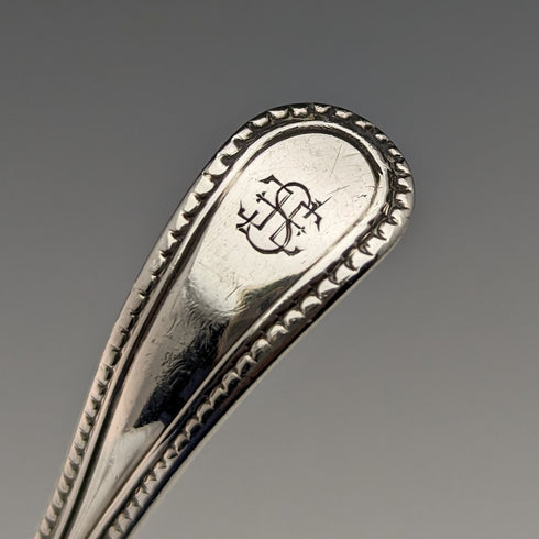 1874 年英國古董純銀茶盒湯匙喬治威廉亞當斯