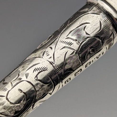 1913 British Antique Sterling Silver Needle Case FRANCIS WEBB