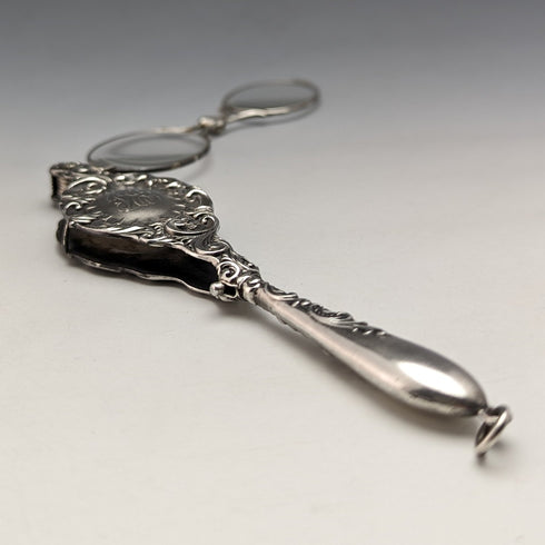 Late 19th Century American Antique Sterling Silver Roniette Portable Folding Glasses